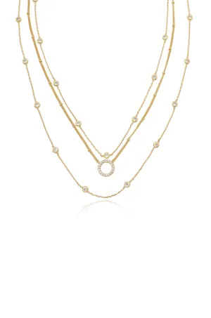 Monroe Crystal Strand Layered Necklace
