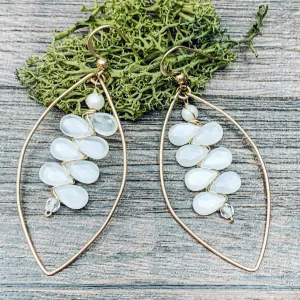 Moonstone Kaleidoscope Gems Statement Hoops
