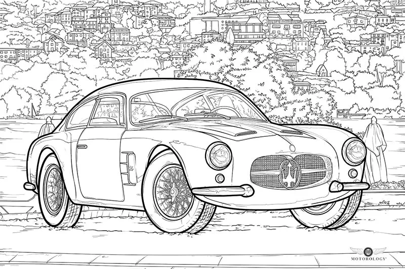 Motor and Chill: Grand Touring Sampler coloring book by Motorology