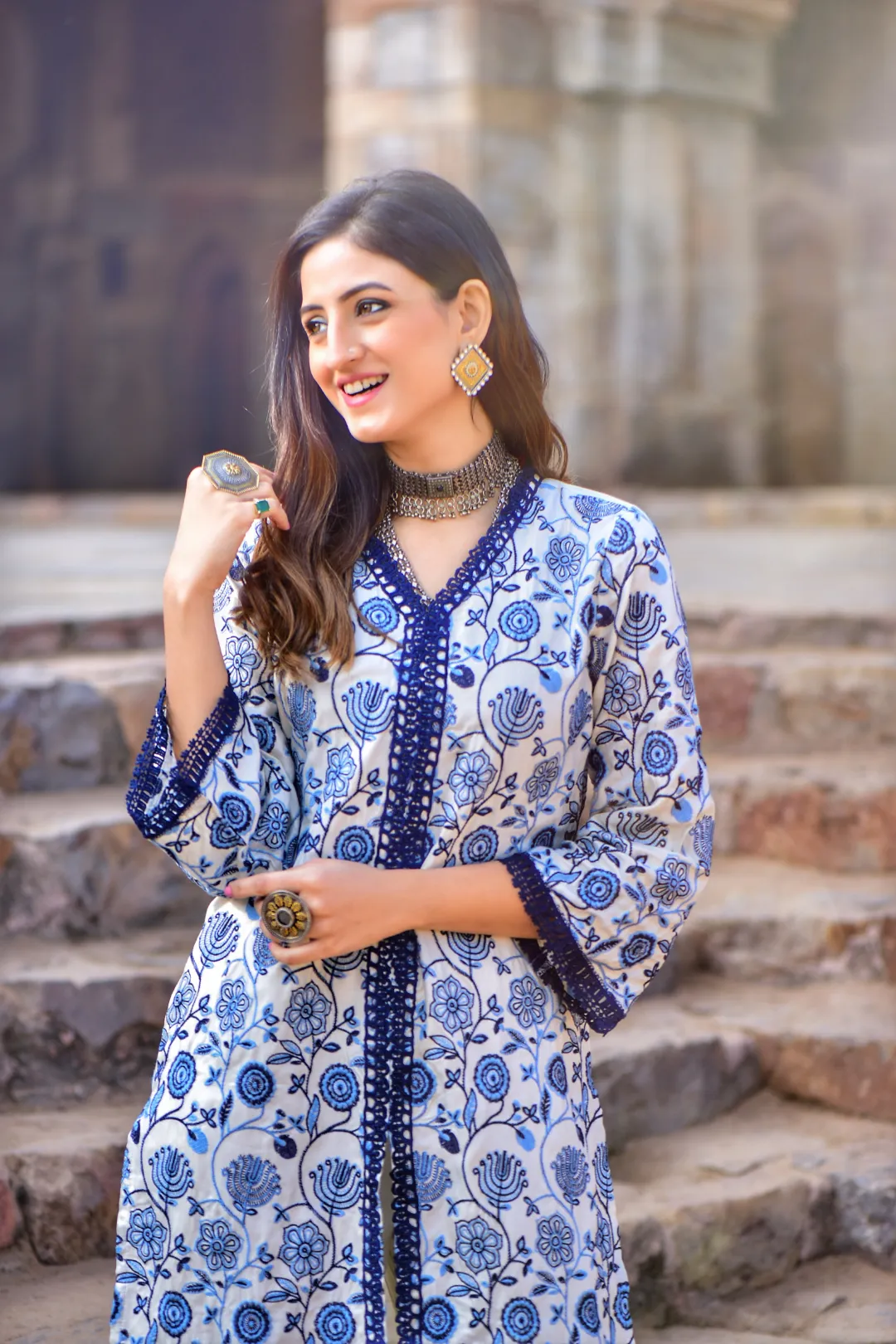Mulmul Wool blend EIRA KURTA With EIRA PYAJAMA