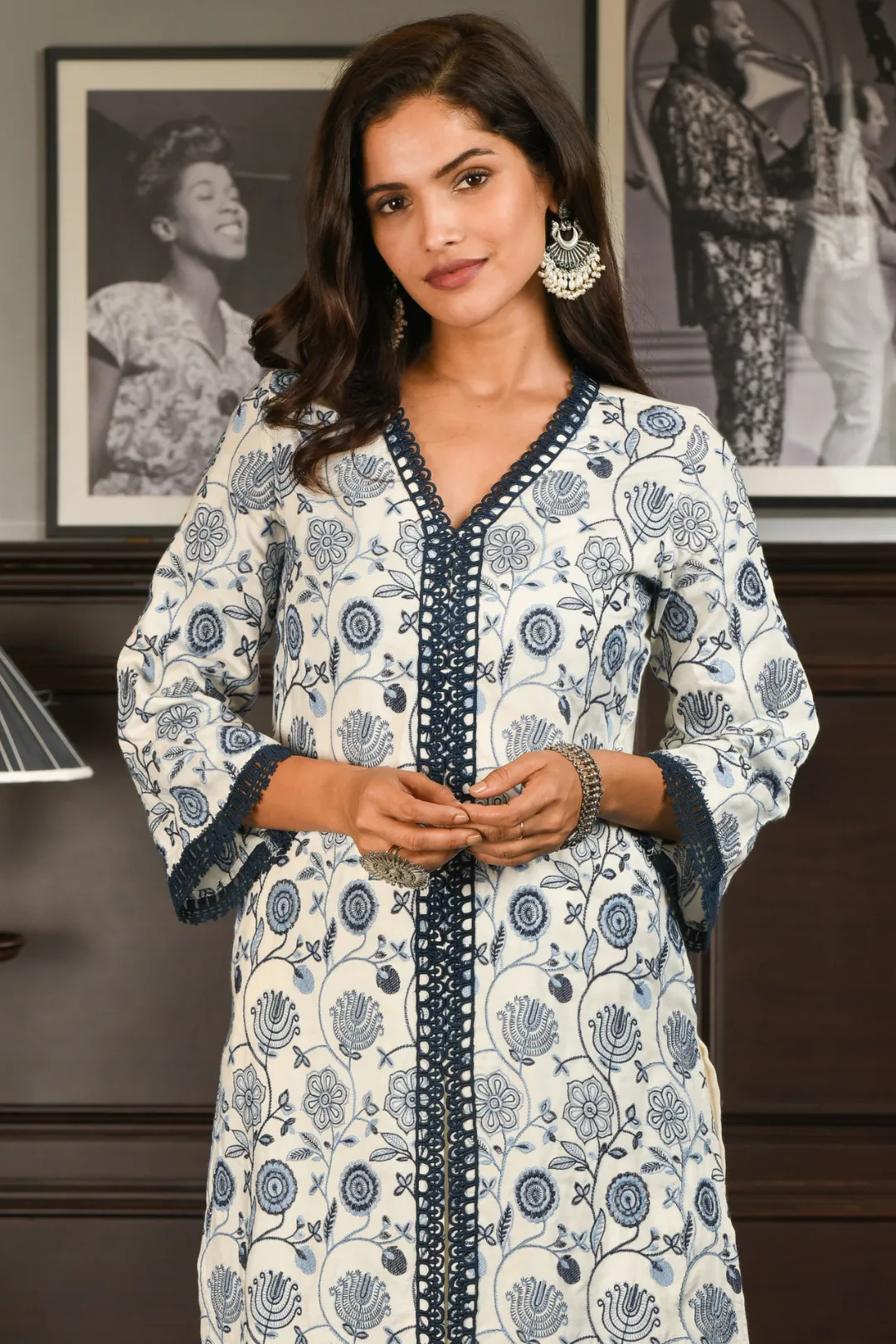 Mulmul Wool blend EIRA KURTA With EIRA PYAJAMA