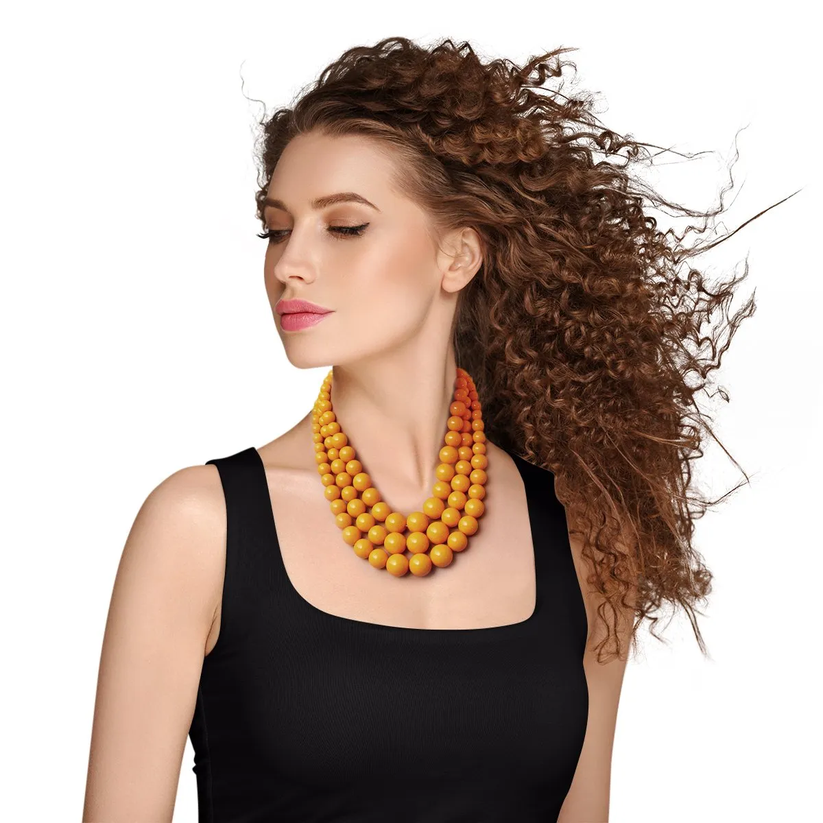 Multi Strand Bead Necklace Set