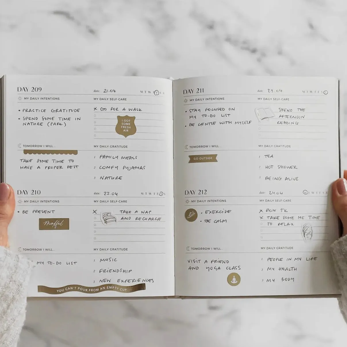 My Daily Self Care Journal - Emerald