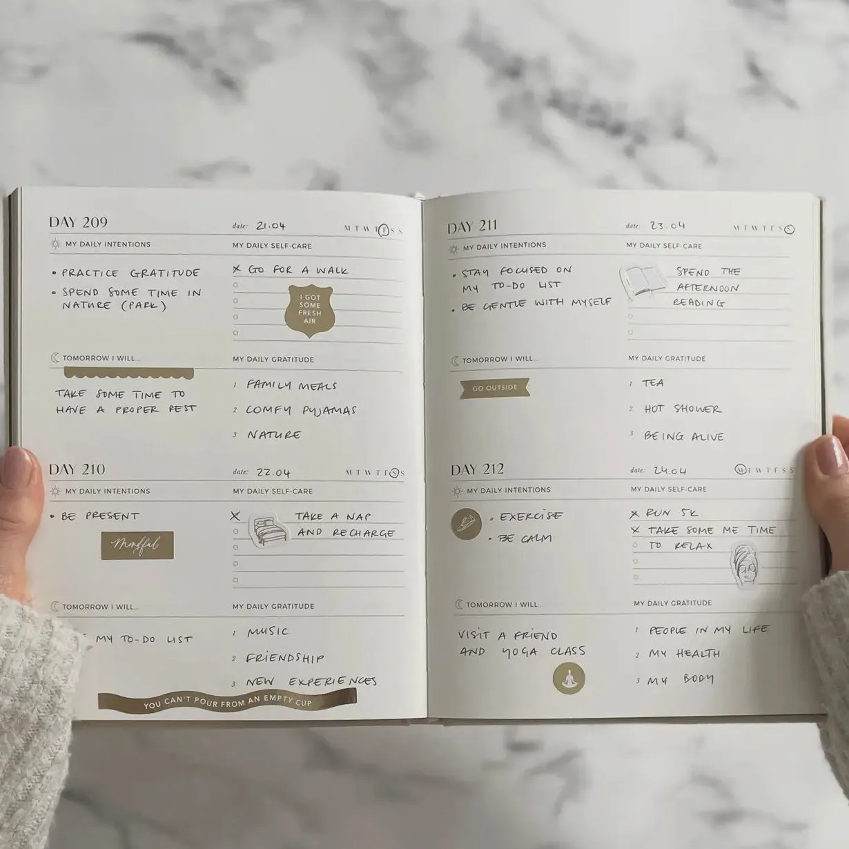 My Daily Self Care Journal - Emerald