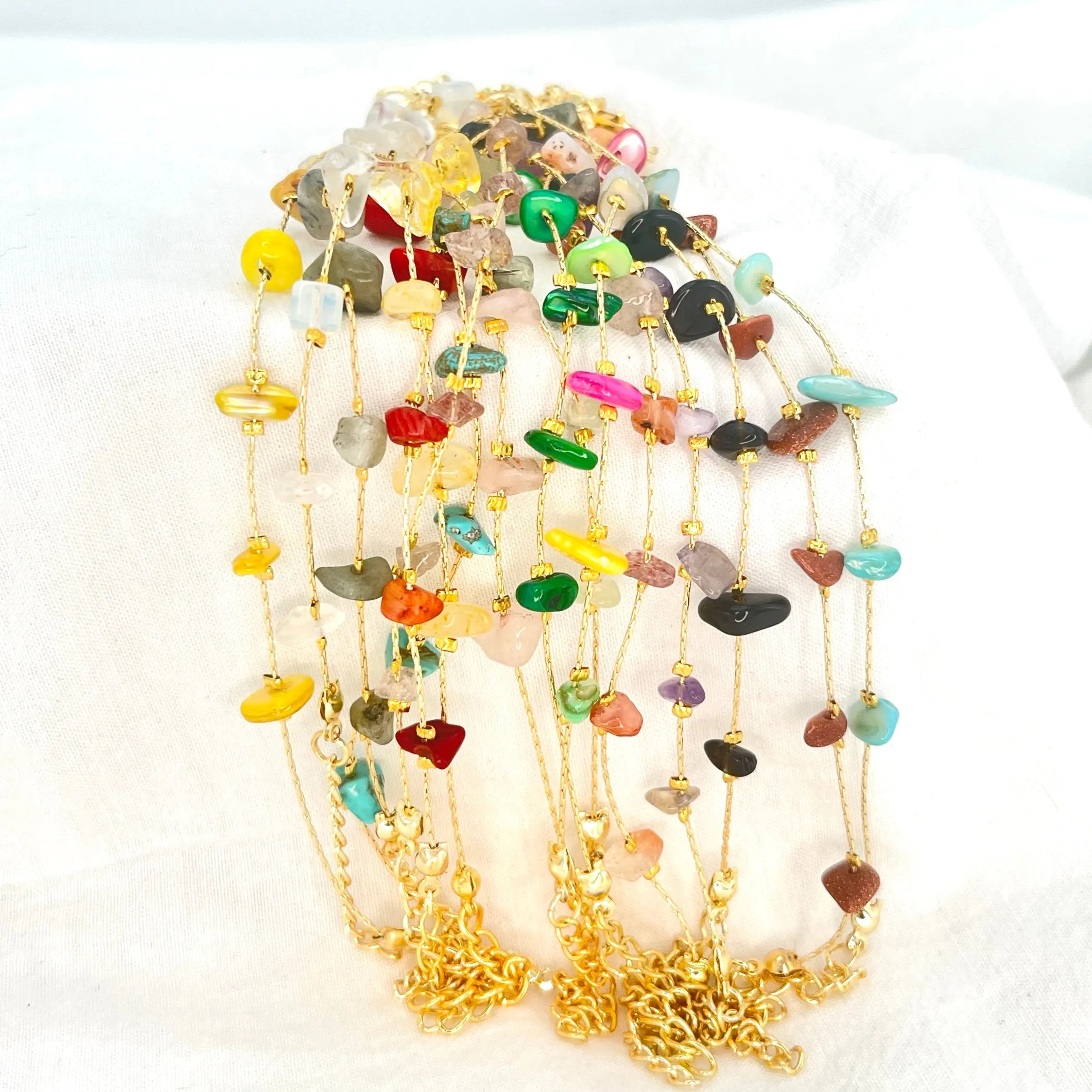 Natural Stone Adjustable Chain Bracelet – Elegant & Perfect 