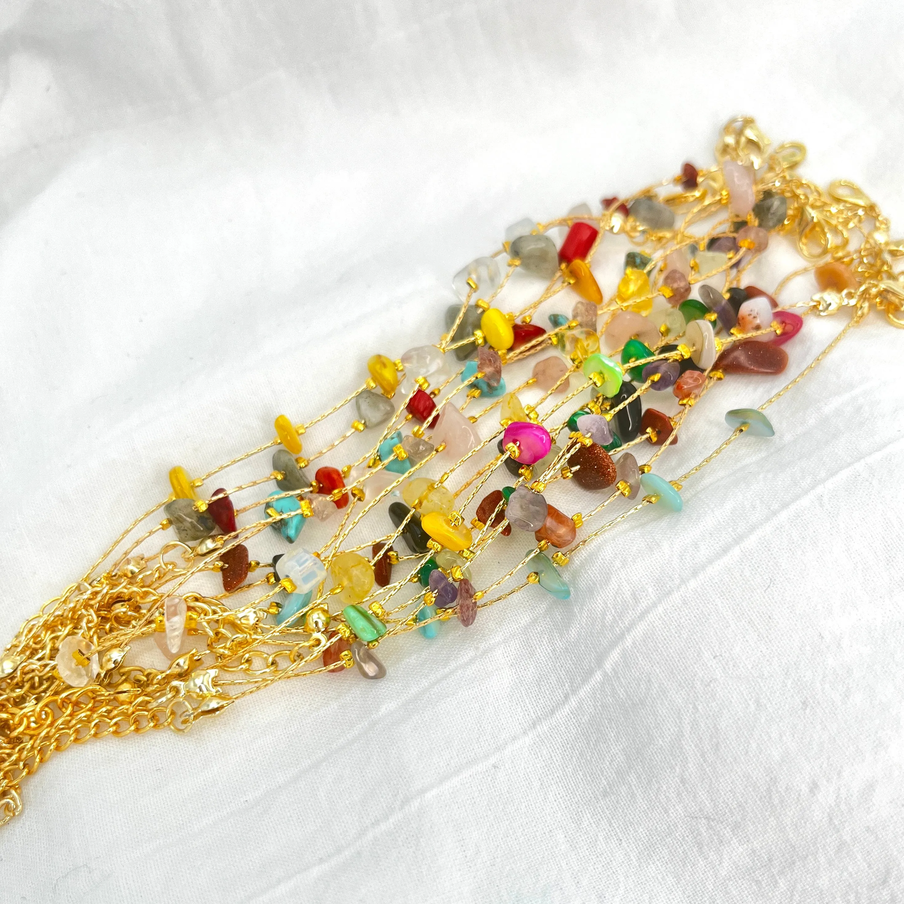 Natural Stone Adjustable Chain Bracelet – Elegant & Perfect 