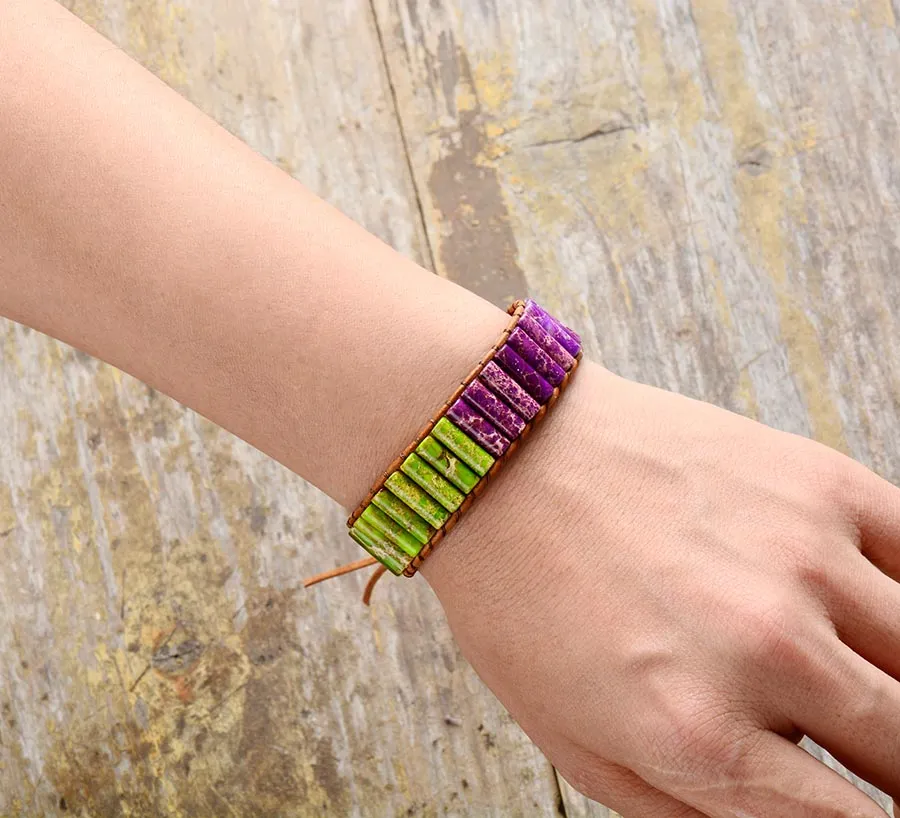 Natural Stone Crown & Heart Chakra Bracelet
