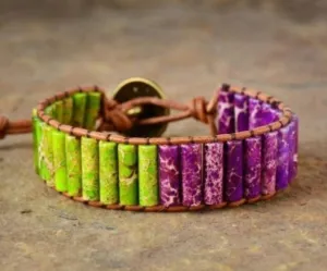 Natural Stone Crown & Heart Chakra Bracelet