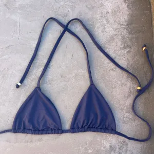 Navy Blue Triangle Bikini Top