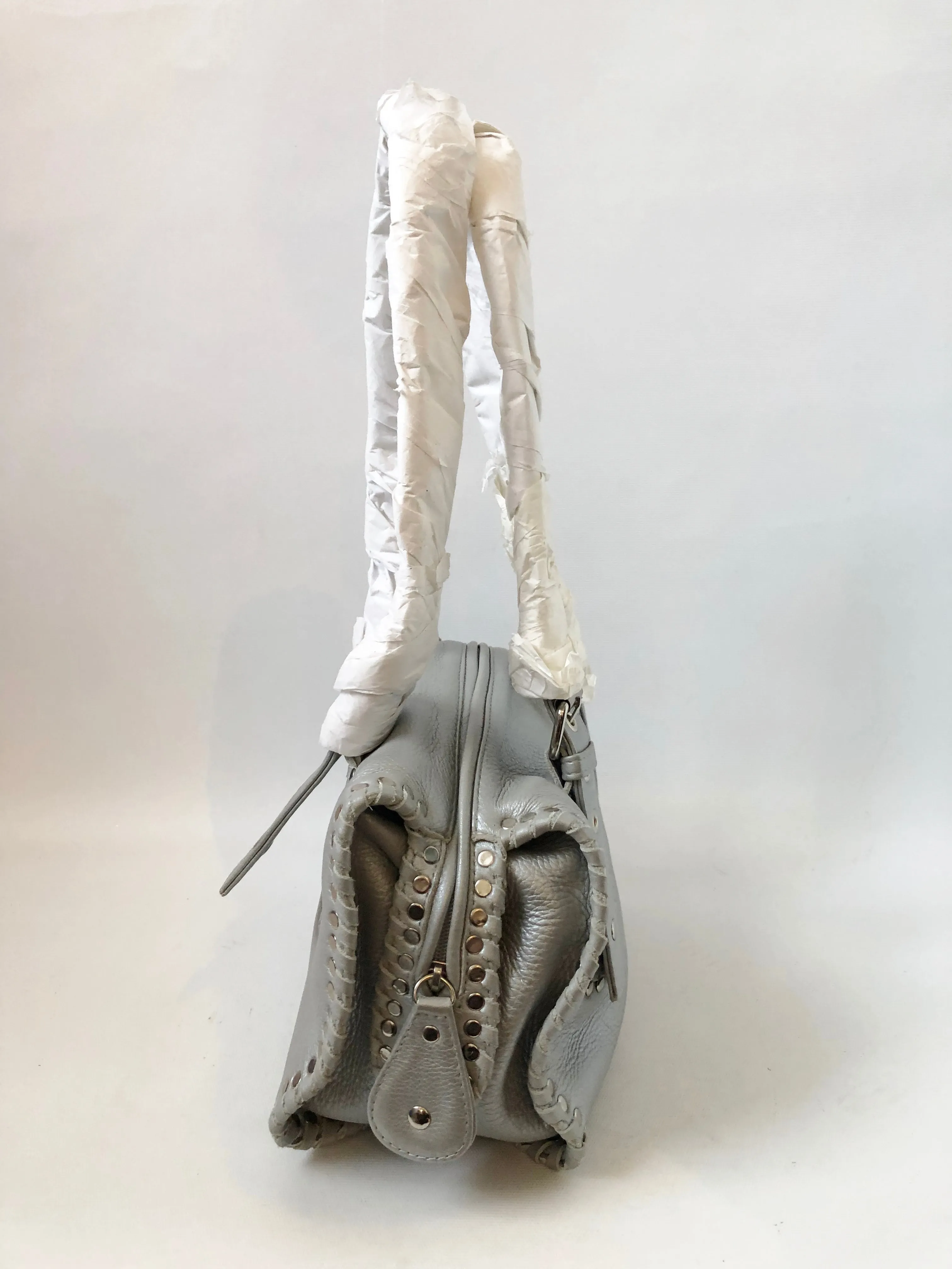 NEW Carlos Falchi Studded Shoulder Bag