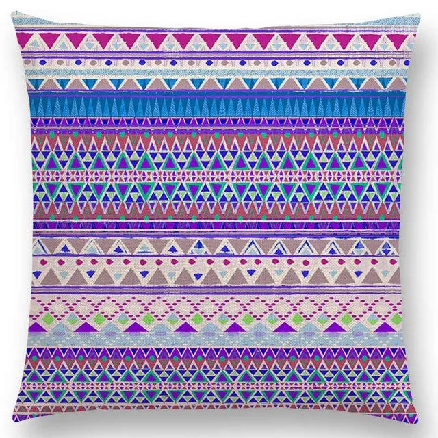 New Hippie Boho Acqua Navajo Aiyana Decorative Pattern Ethnic Tribal Prints Tipi Geometric Stripe Cushion Cover Pillow Case