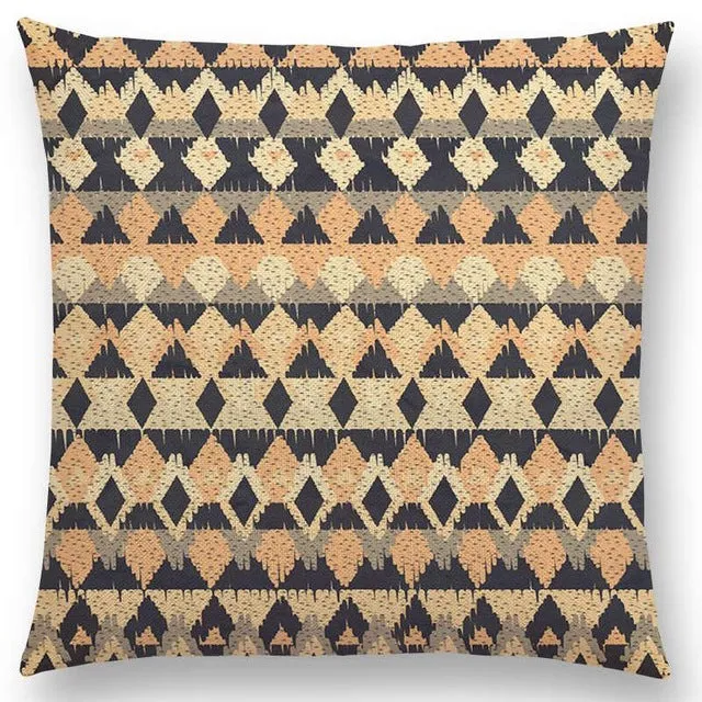 New Hippie Boho Acqua Navajo Aiyana Decorative Pattern Ethnic Tribal Prints Tipi Geometric Stripe Cushion Cover Pillow Case