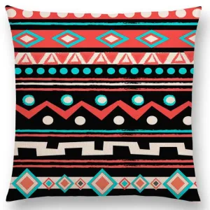 New Hippie Boho Acqua Navajo Aiyana Decorative Pattern Ethnic Tribal Prints Tipi Geometric Stripe Cushion Cover Pillow Case