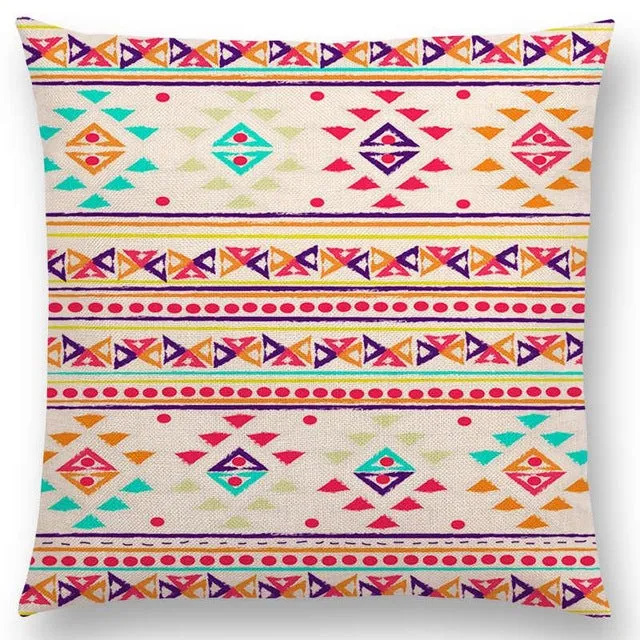 New Hippie Boho Acqua Navajo Aiyana Decorative Pattern Ethnic Tribal Prints Tipi Geometric Stripe Cushion Cover Pillow Case