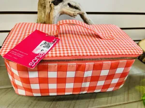 New Sonia Kashuk Beauty Train Case, Coral Gingham Print
