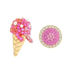 No Regrets Ice Cream Multi-Colored Gold Plating Pierced Earrings