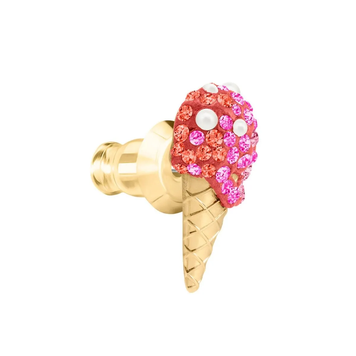No Regrets Ice Cream Multi-Colored Gold Plating Pierced Earrings