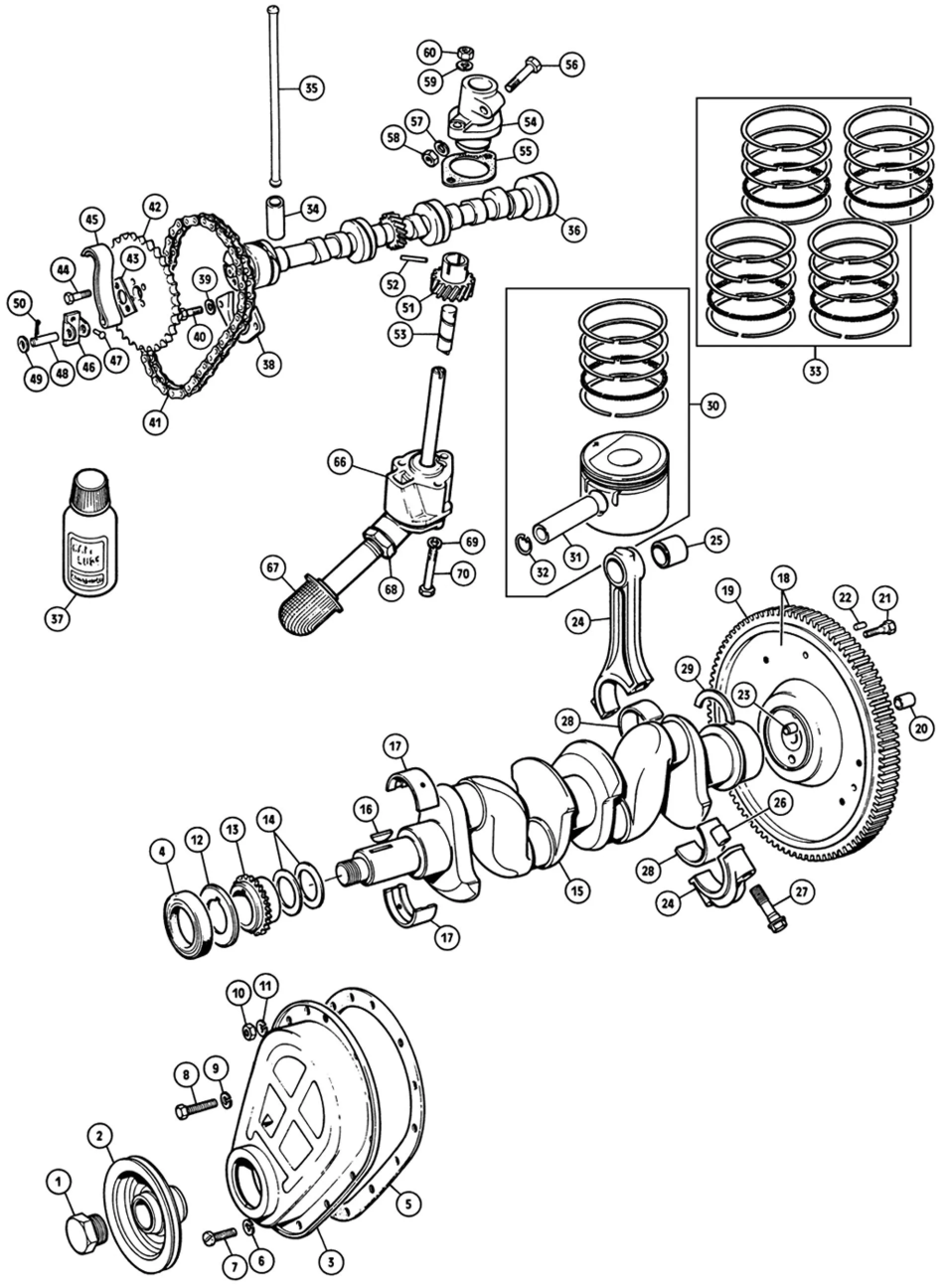 OIL PUMP, SPITFIRE, SPRITE, MIDGET