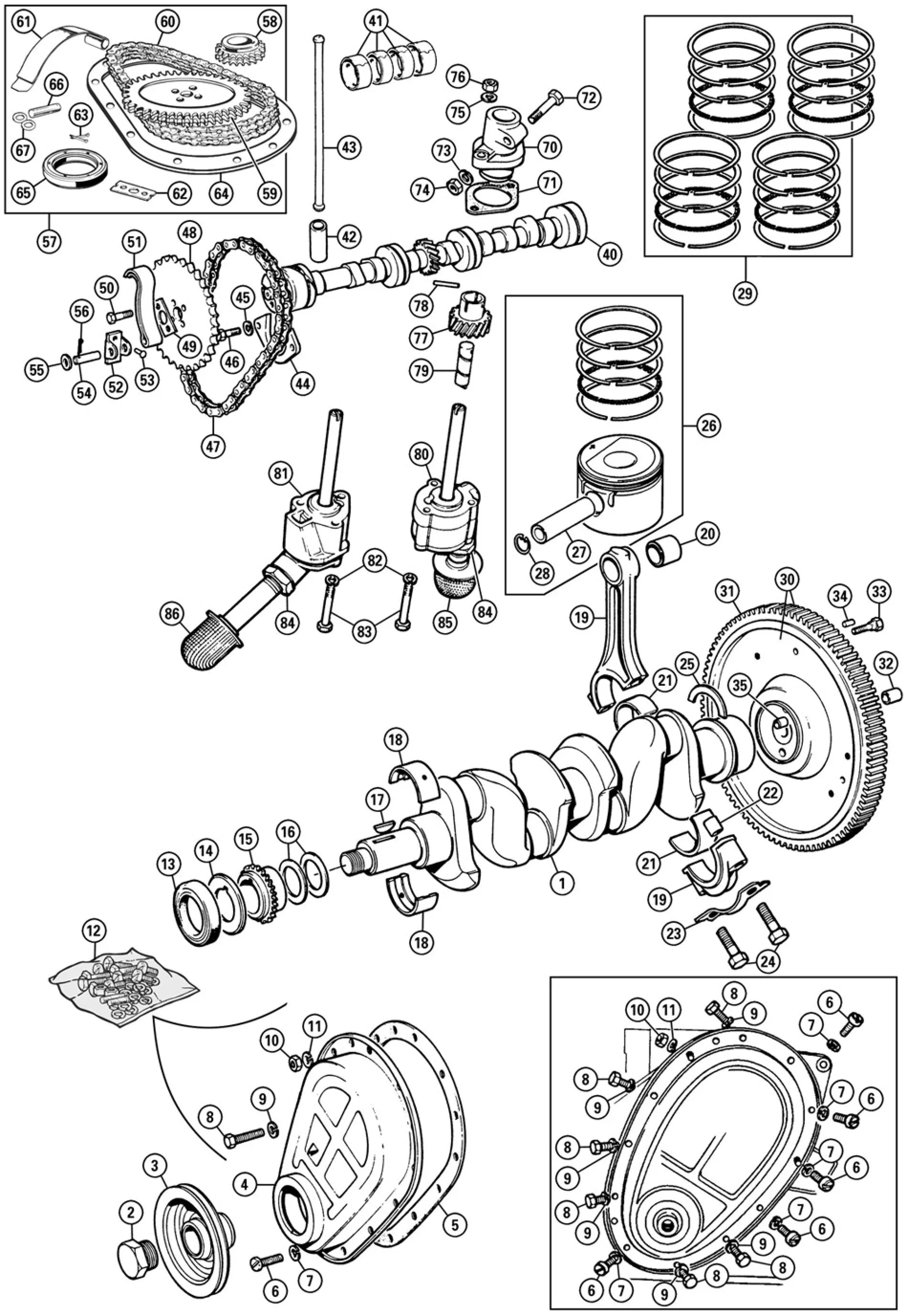 OIL PUMP, SPITFIRE, SPRITE, MIDGET