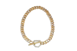 Origami  Link  no.5 Petite Skinny Diamond Toggle Bracelet