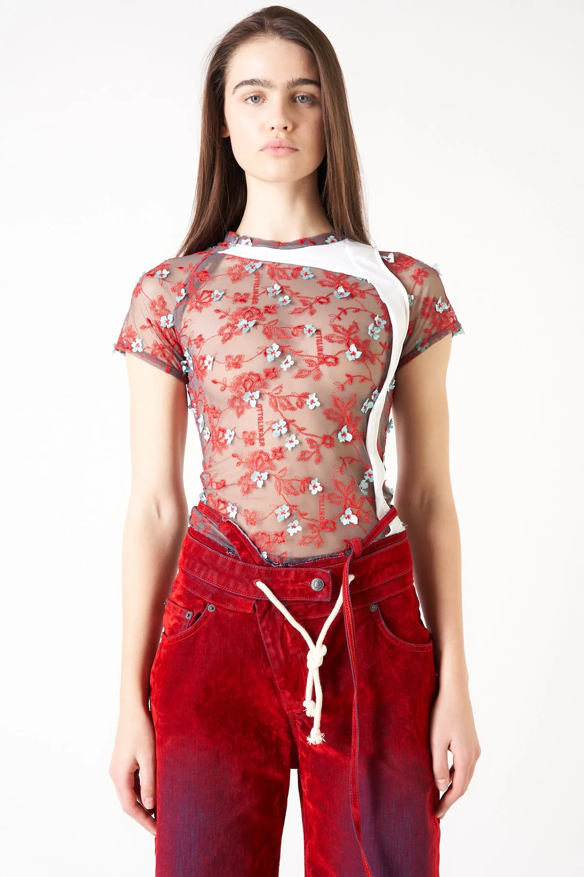 OTTOLINGER | LACE CONTRAST TEE