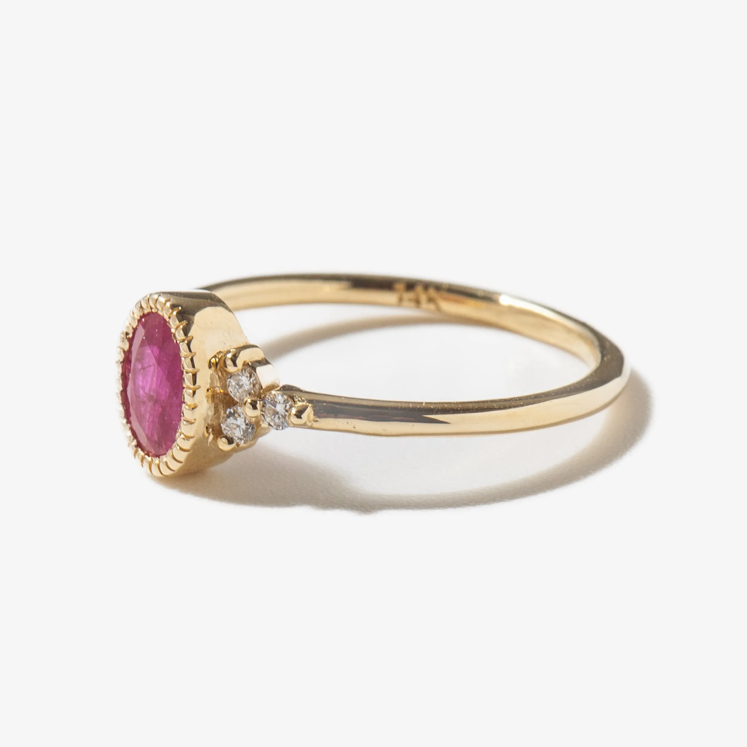 Oval Ruby Cluster Ring