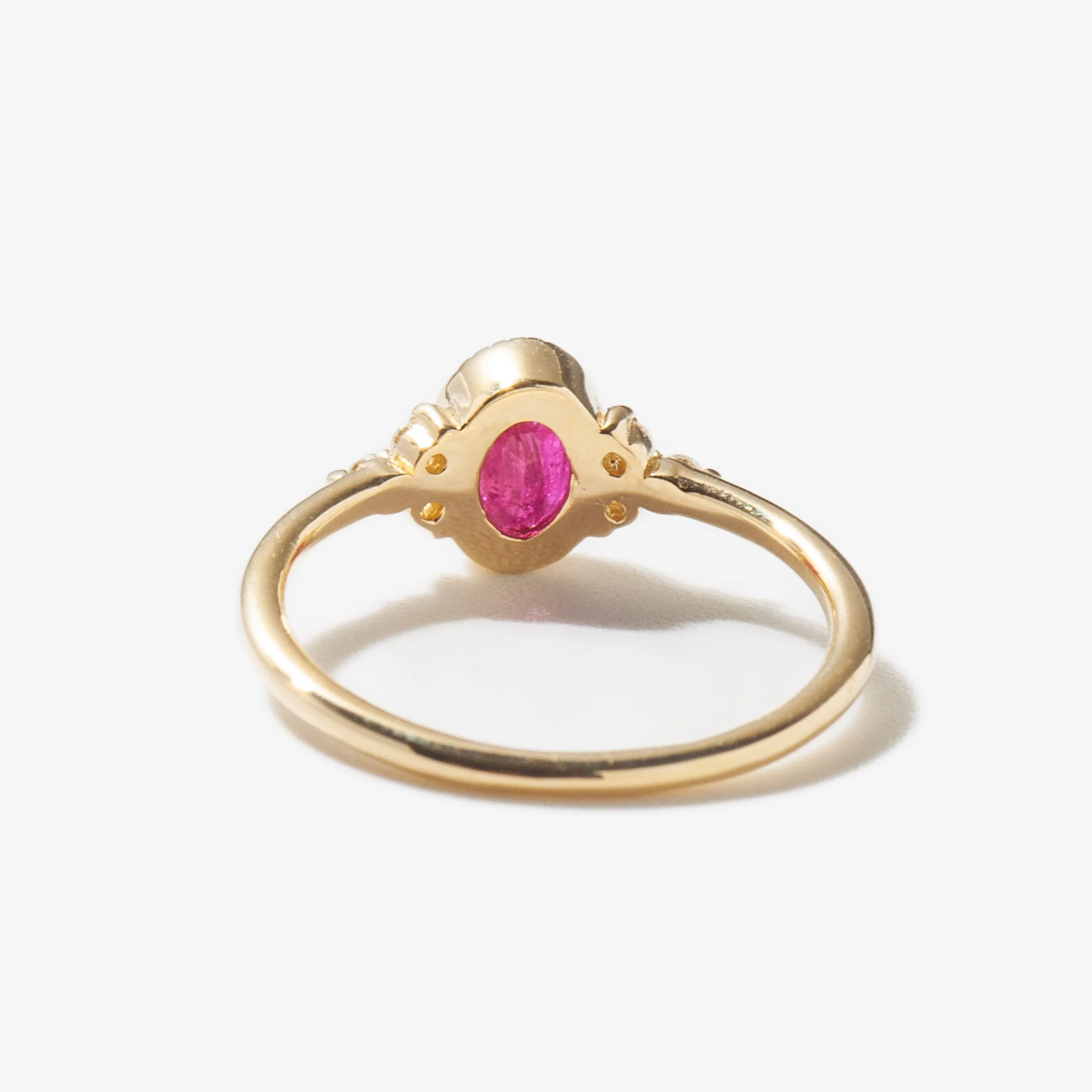 Oval Ruby Cluster Ring