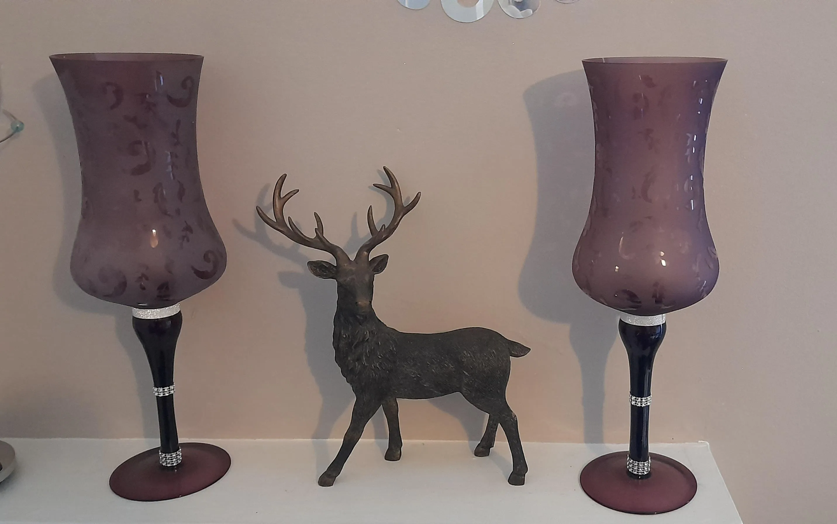 Pair of giant candle holders