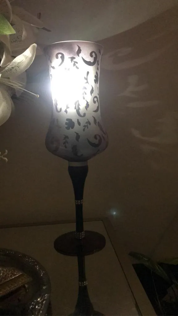 Pair of giant candle holders