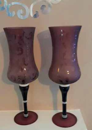 Pair of giant candle holders