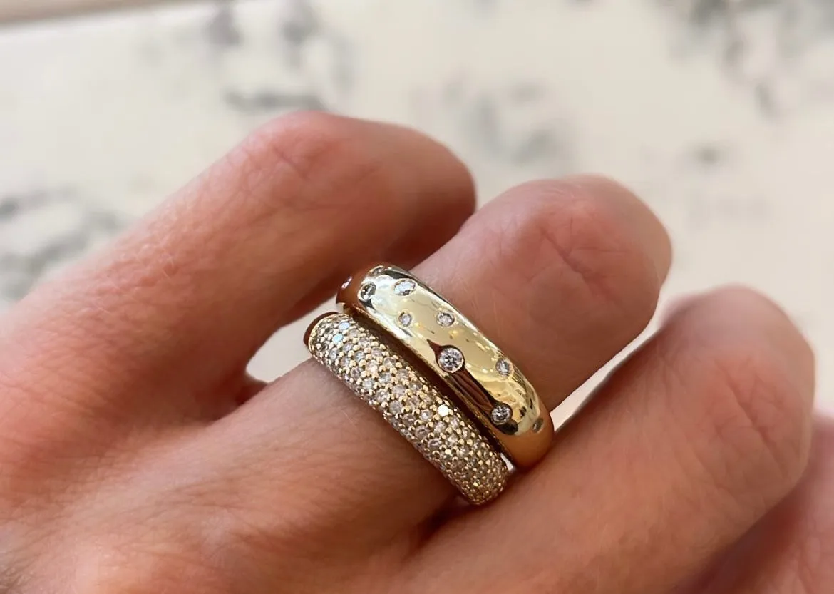 Pave Diamond Domed Ring