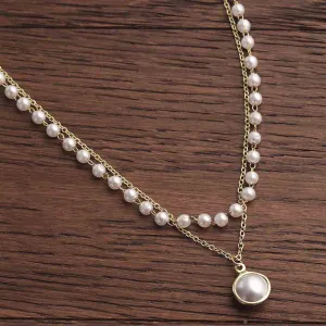 Pearl Layered Choker necklace