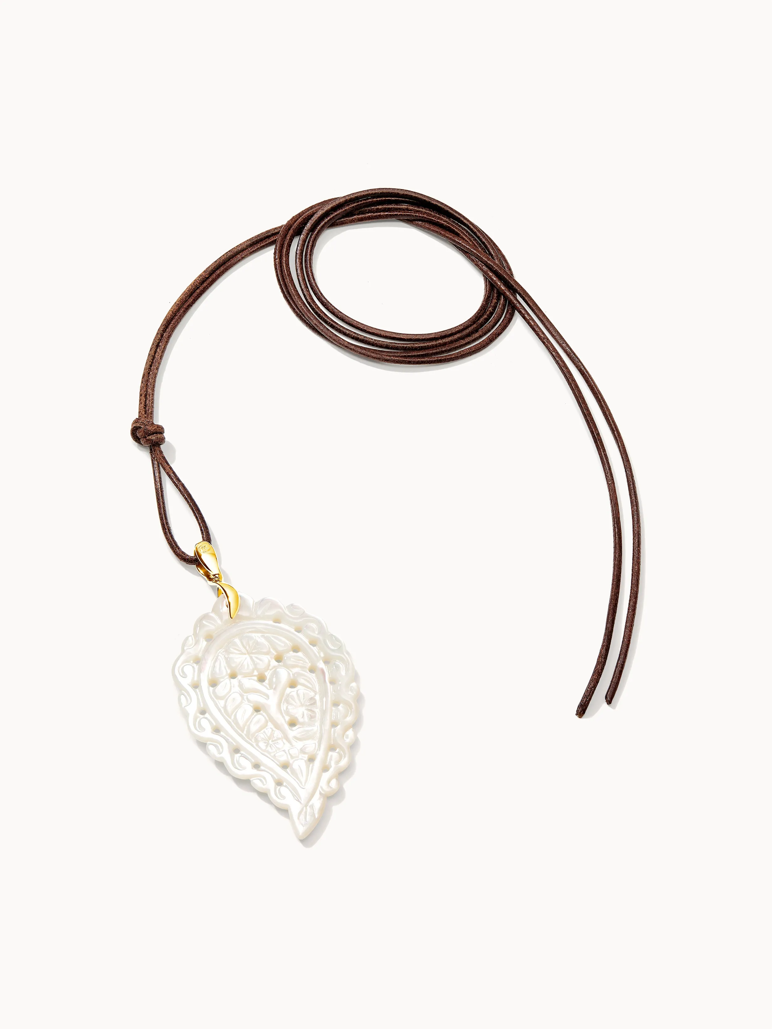 Pendant INDIA large Mother of Pearl white Mother of Pearl