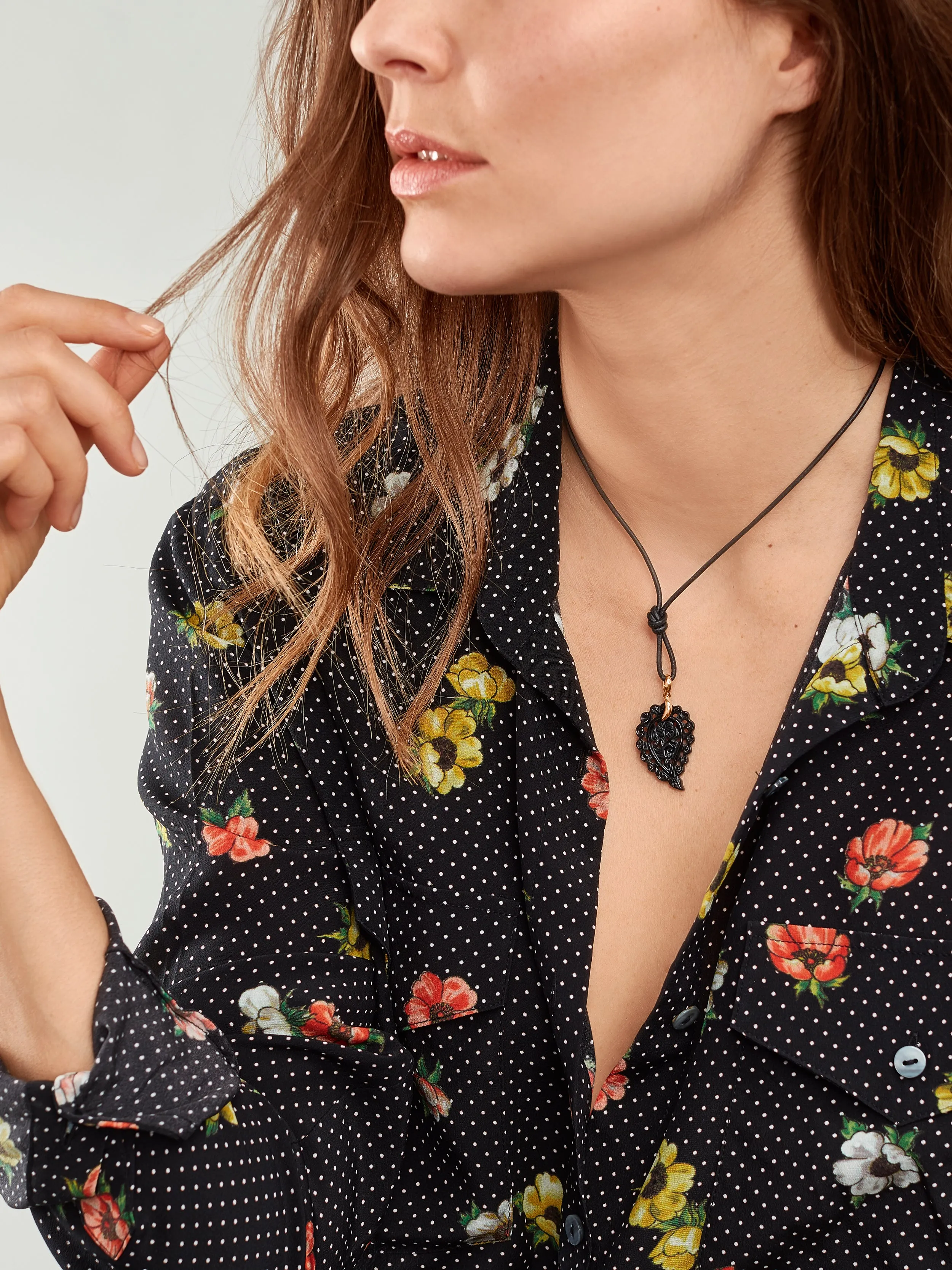 Pendant INDIA small Black Onyx