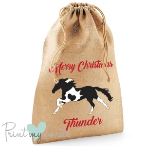 Personalised Elegant Equestrian Christmas Sack