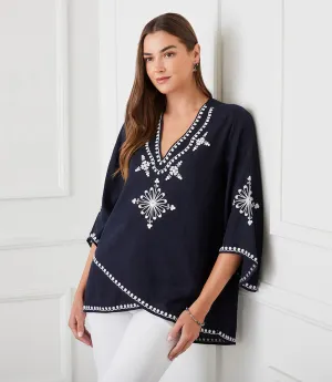 Petite Size Bracelet Sleeve Asymmetric Top