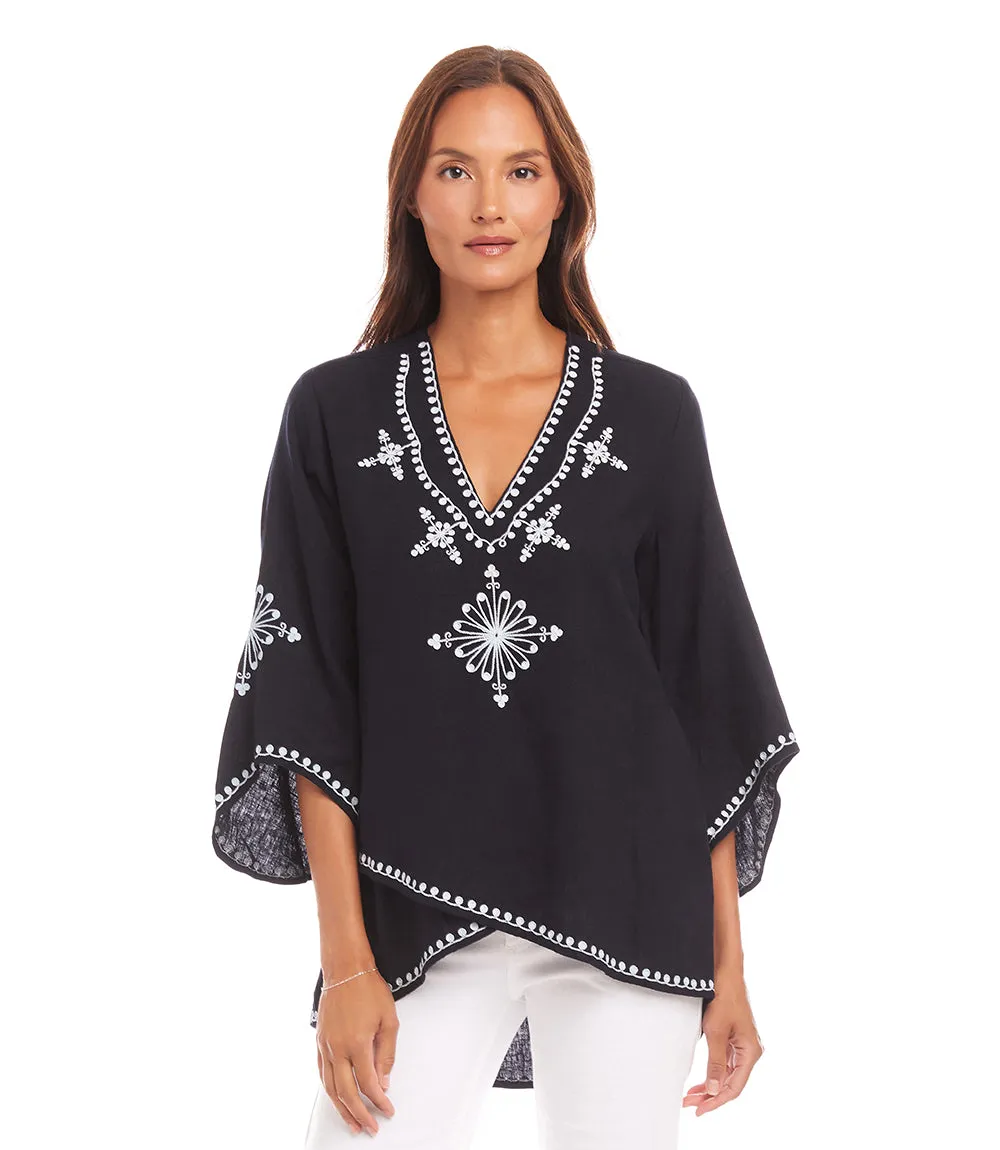Petite Size Bracelet Sleeve Asymmetric Top
