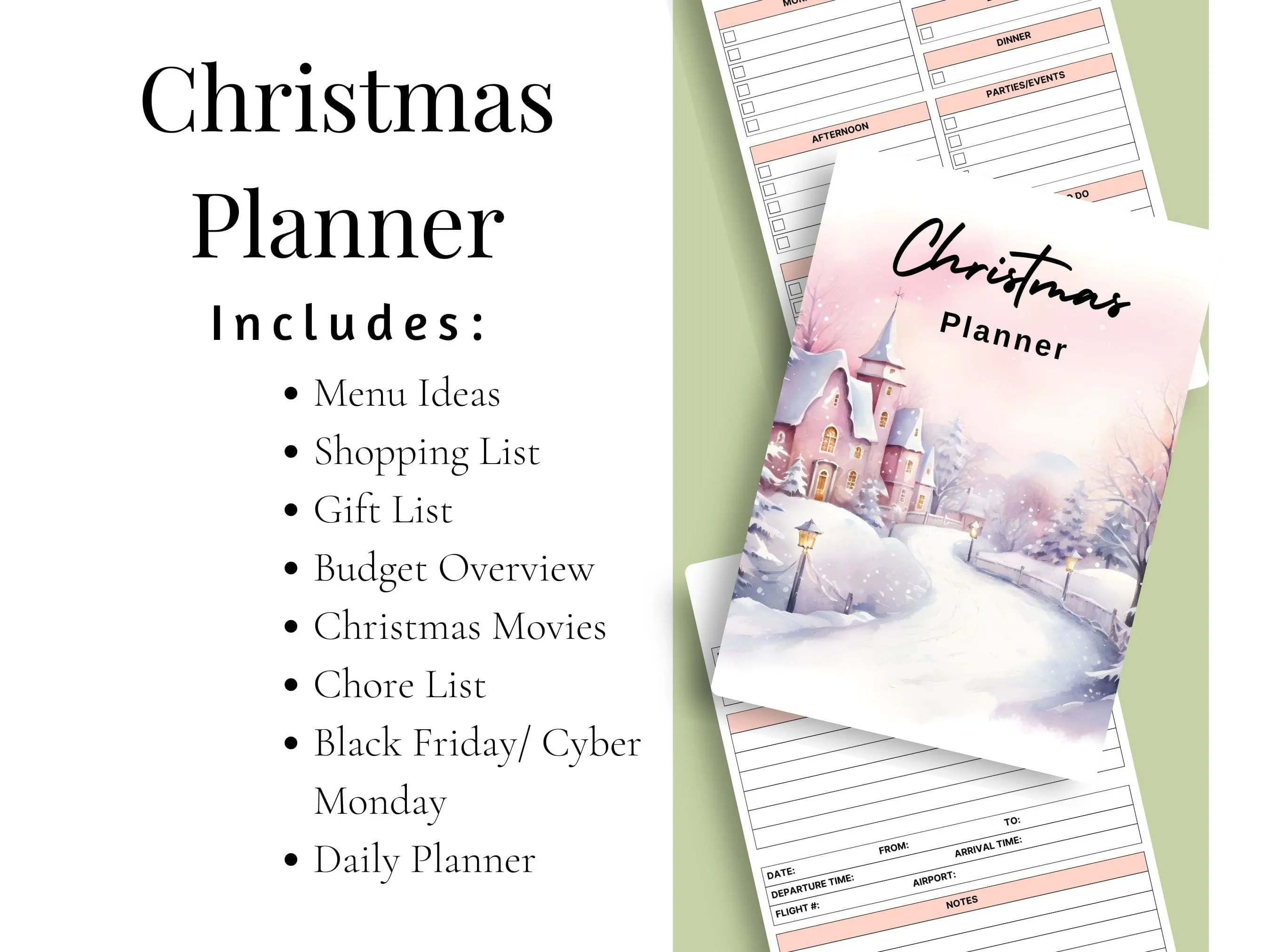Pink Christmas Planner