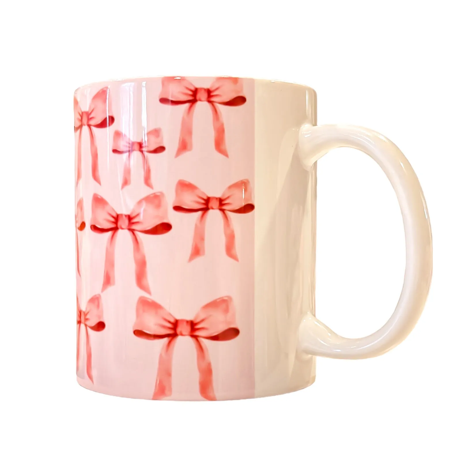 Pink Watercolor Bow Coffee Mug