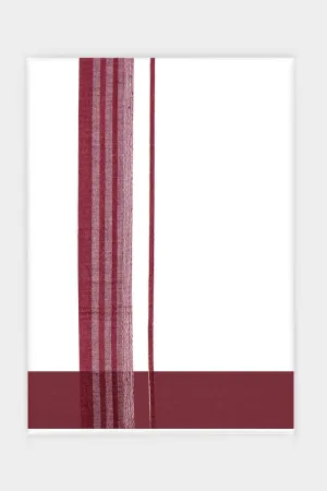 Pleasant Navya - Maroon Smooth Cotton Double Layered Dhoti With Fancy Borders | Uathayam