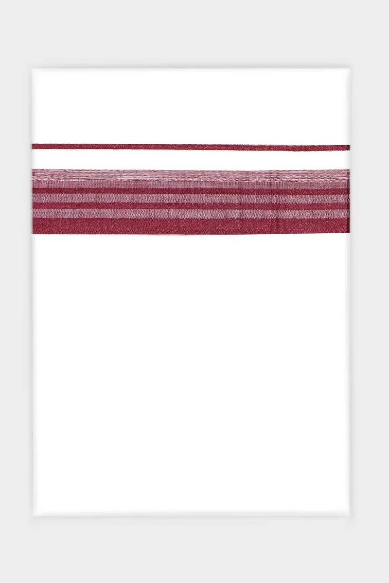 Pleasant Navya - Maroon Smooth Cotton Double Layered Dhoti With Fancy Borders | Uathayam