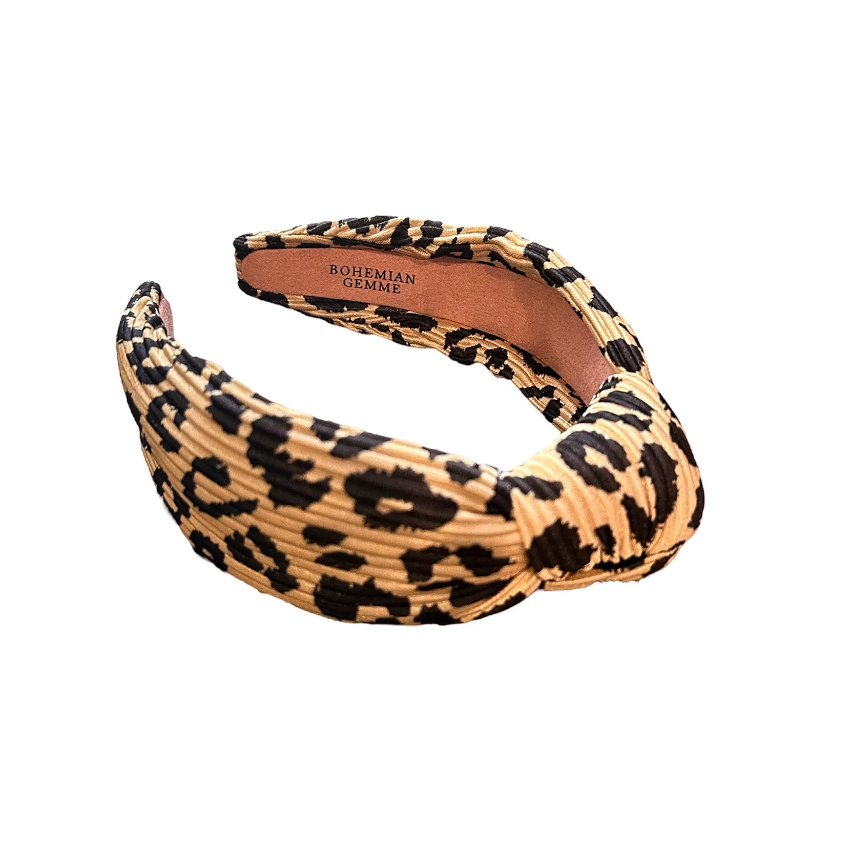 Pleated Leopard Headband