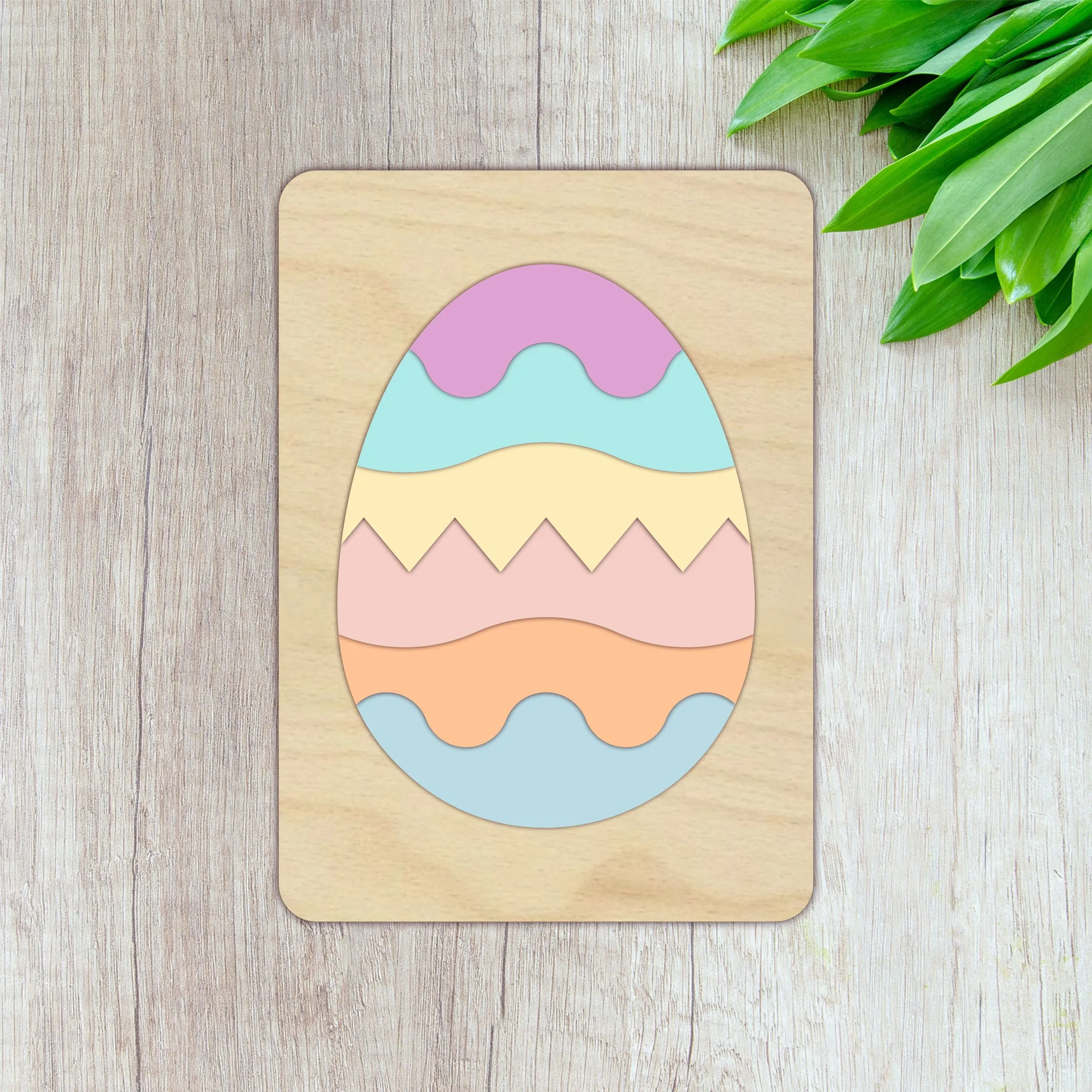Plywood and Acrylic Easter Egg Puzzle