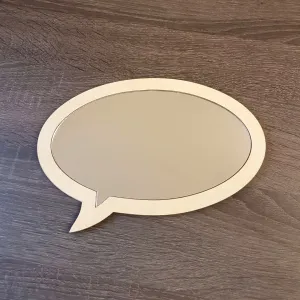 Plywood and Acrylic Mirror - Speech Bubble