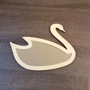 Plywood and Acrylic Mirror - Swan