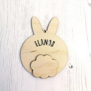 Plywood Layered Personalised Bunny Shape