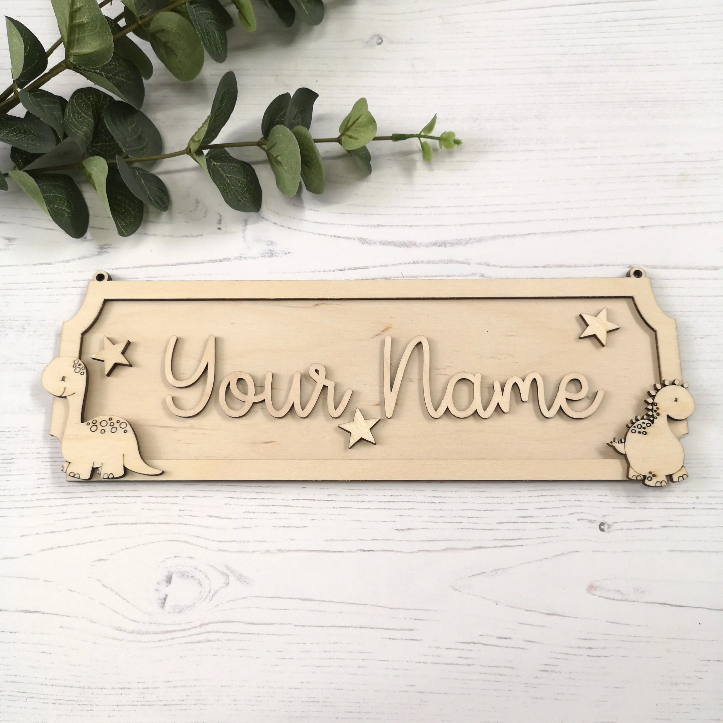 Plywood Personalised Street Sign Kit - Dinosaurs