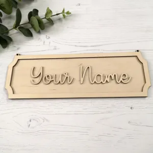 Plywood Personalised Street Sign Kit - Miss Sunshine Font