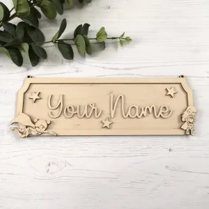 Plywood Personalised Street Sign Kit - Superhero Girl