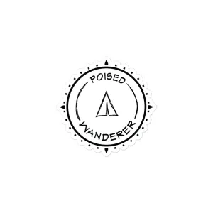 Poised Wanderer Logo Stickers